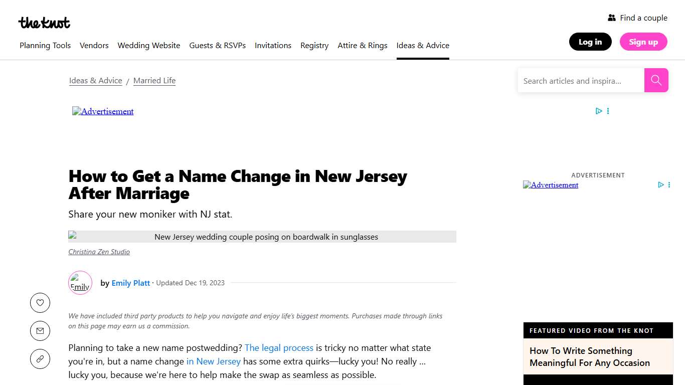 How to Get a Name Change in New Jersey After Marriage